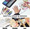 80 Pack Green Drawing Pen Set,20 Color Double Tip Brush Pens 20 Color Gel Pens with 40 Refills